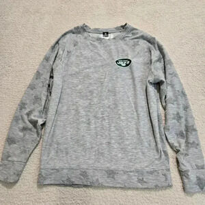 NY Jets Long Sleeve Sleep Tee Women's Size S Stars